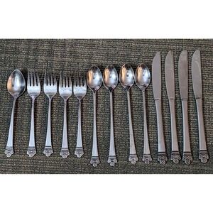Costa Mesa National Stainless Steel 13pc Vtg Flatware Korea Fork Spoon Knife